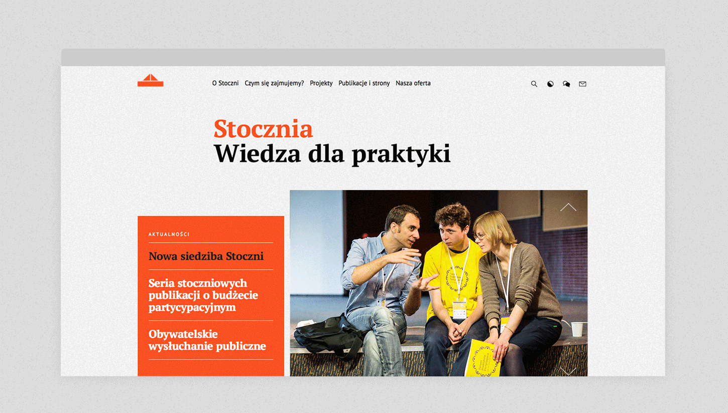 Website for Stocznia - desktop version