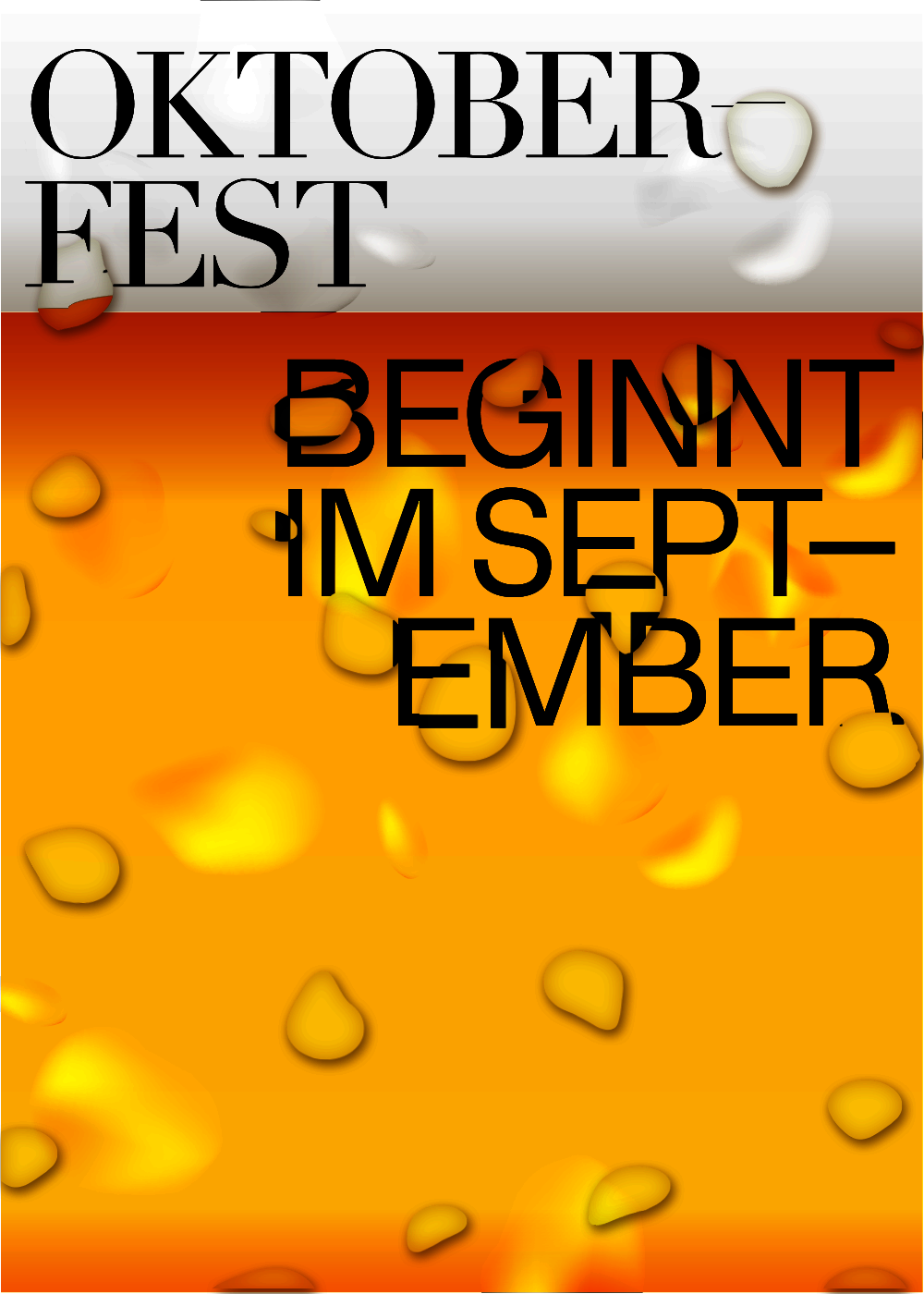 A poster about Oktoberfest with an illustration of beer